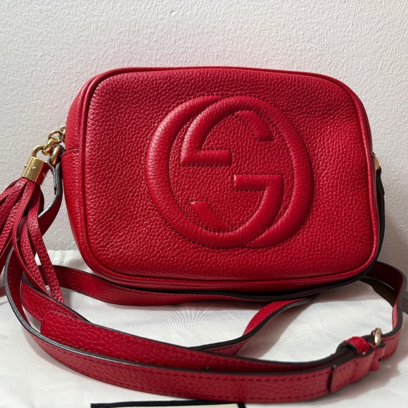 Gucci Soho Disco Crossbody Small Red Leather - Picture 12 of 16